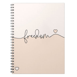 Frihet Minimalistisk Typsnittsdesign Anteckningsbok