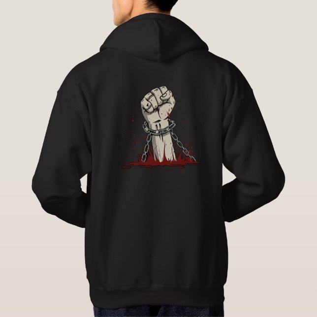 Frihet och fet protestapparat hoodie (Baksida)