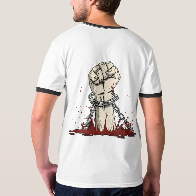 Frihet och fet protestapparat t shirt (Baksida)