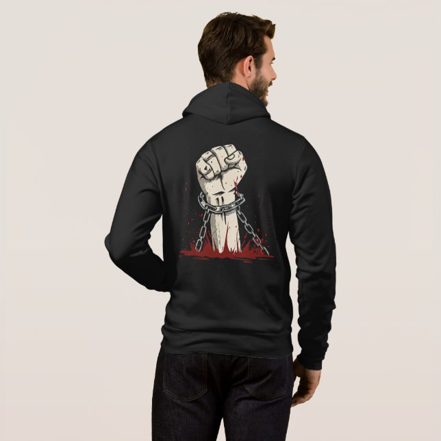 Frihet och fet protestapparat t shirt (Hel baksida)