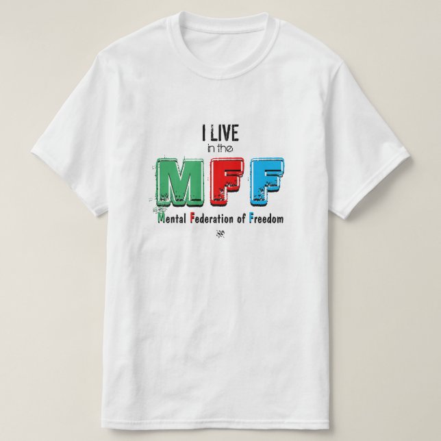 Frihet och fri sinnesmotto t shirt (Design framsida)