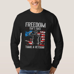 Frihet och frihet tack en veteransk veterandag 2 t shirt