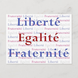 Frihet och jämlikhet 14 juillet-vykort vykort