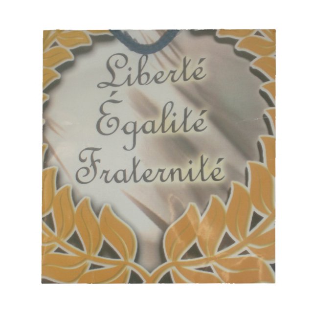 Frihet och jämlikhet - broderskap.png anteckningsblock (Framsida)