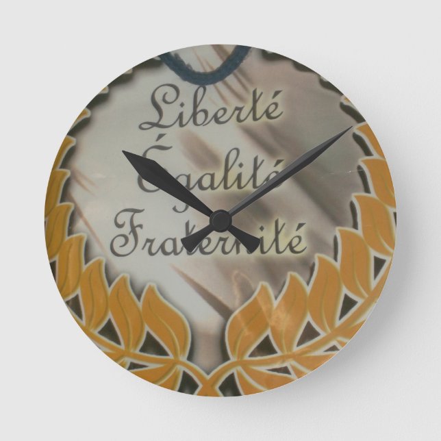Frihet och jämlikhet - broderskap.png rund klocka (Framsida)