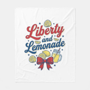 Frihet och Lemonad Patriotisk Citron Vektor Tröja_ Fleecefilt
