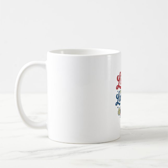 Frihet och Lemonad Patriotisk Citron Vektor Tröja_ Kaffemugg (Vänster)