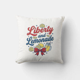 Frihet och Lemonad Patriotisk Citron Vektor Tröja_ Kudde