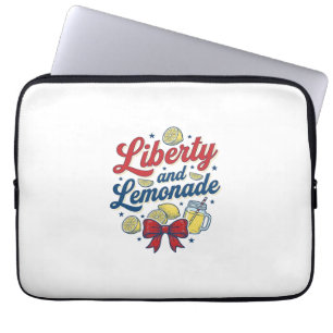 Frihet och Lemonad Patriotisk Citron Vektor Tröja_ Laptop Fodral