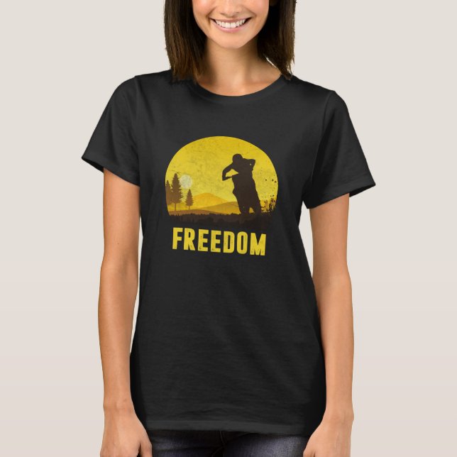 Frihet och motorcykel t shirt (Framsida)