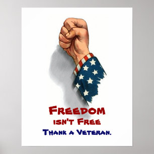 Frihet och patriotisk affisch för veteran