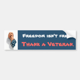Frihet och patriotisk bildekal för veteran