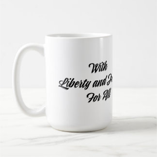 Frihet och rättvisa för alla kaffemugg