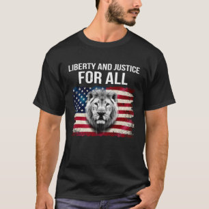Frihet och rättvisa för alla Patriotiska USA Vinta T Shirt