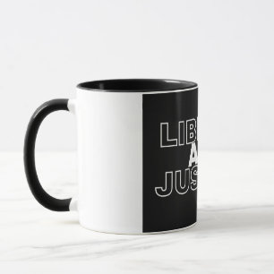 Frihet och rättvisa mugg