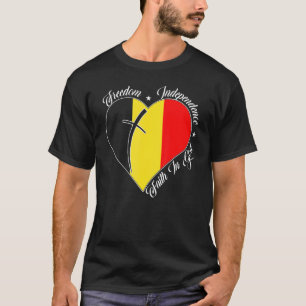 Frihet och självständighet i tron på Gud Christian T Shirt