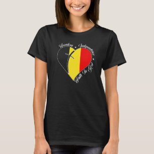 Frihet och självständighet i tron på Gud Christian T Shirt