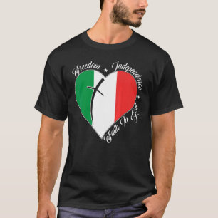 Frihet och självständighetsanda för Gud Christian T Shirt
