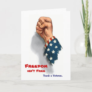 Frihet och veteraner - Patriotiskt kort