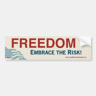 Frihet. Omfamna riskera! - Bildekal