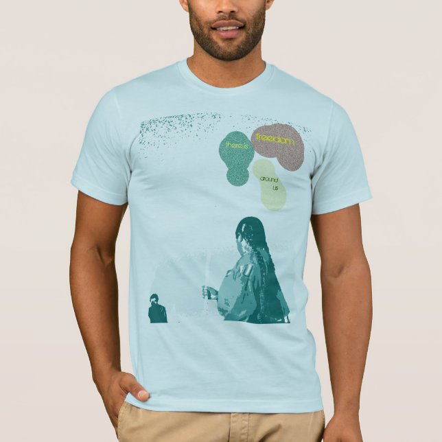 frihet omger oss t shirt (Framsida)