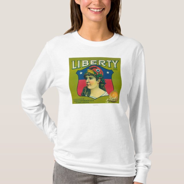 Frihet orange LabelEscondido, CA T-shirt (Framsida)