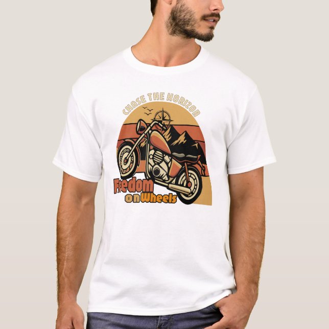 Frihet på hjul Biker T-shirt (Framsida)