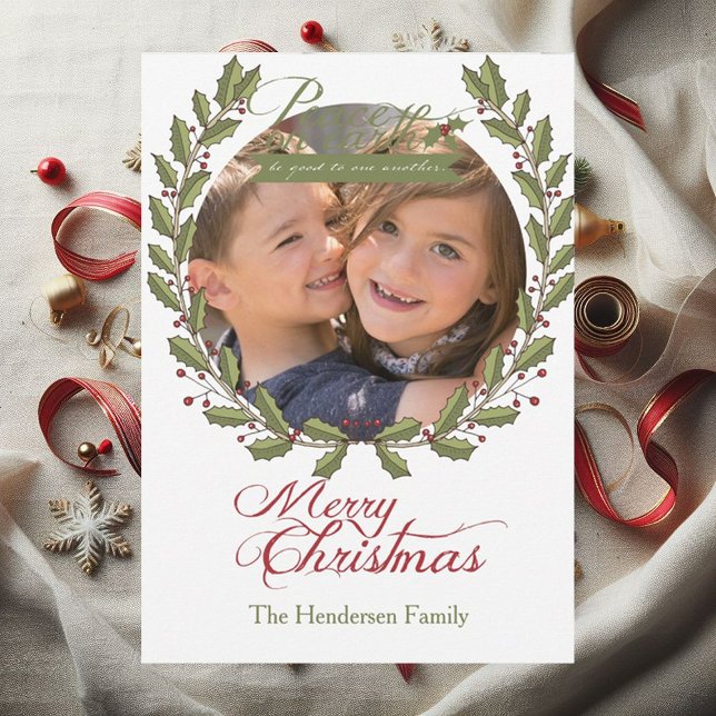 Frihet på jorden Anpassad fotopulens Helgdag Julkort (Skapare uppladdad)