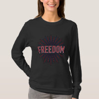 Frihet Patriotisk Fyrverkeri Vektor T-Shirt Design