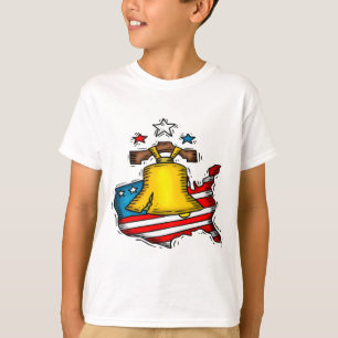 Frihet sätta en klocka på patriotiskt tee shirt