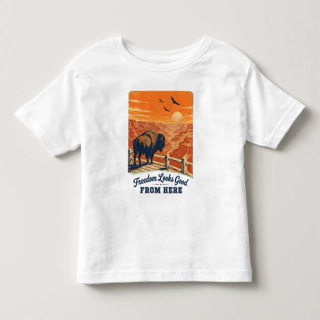 Frihet Ser Bra Ut Canyon T-shirts (Framsida)