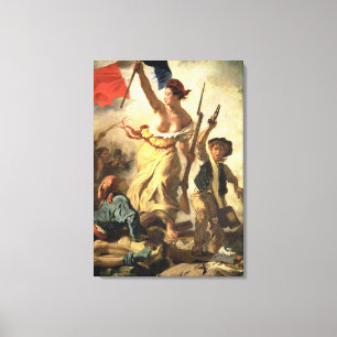 Frihet som leder folket, 28 Juli 1830 (olja på c Canvastryck