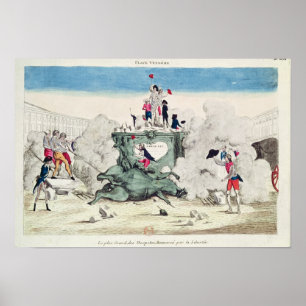 Frihet som toppling statyn av störstan poster