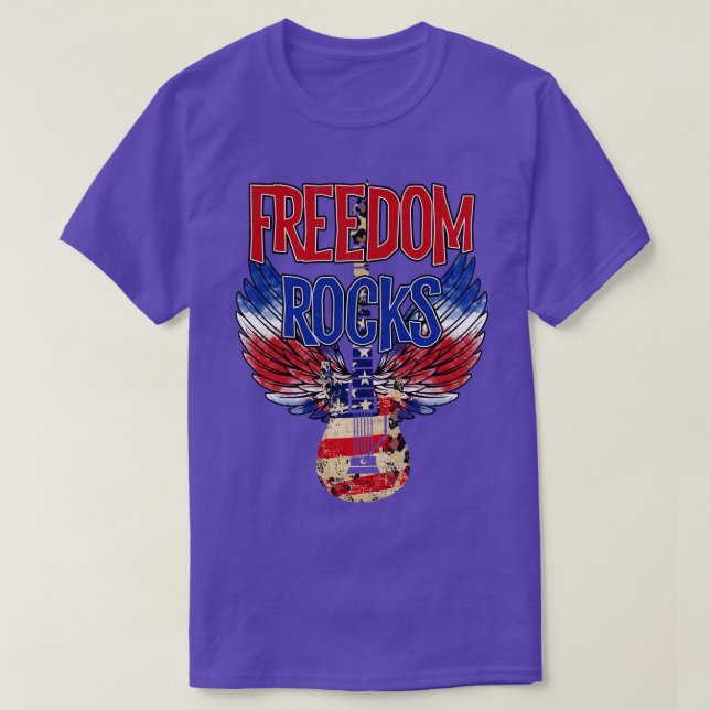 Frihet sten usa america 4:e July T Shirt (Design framsida)