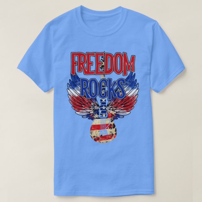 Frihet sten usa america 4:e July T Shirt (Design framsida)