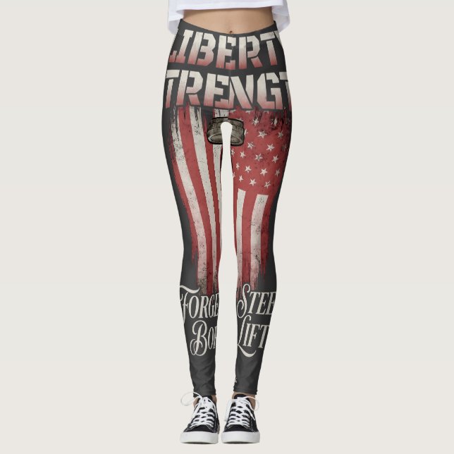 Frihet Styrka Smidd Stål | American Iron Athl Leggings (Framsida)