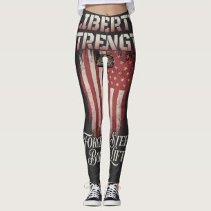 Frihet Styrka Smidd Stål American Iron Athl Leggings