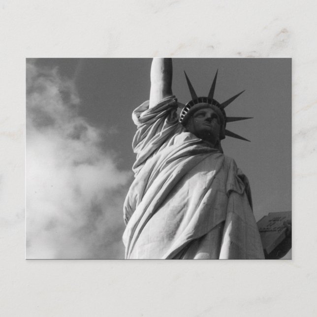 Frihet, svart och vitt vykort (Framsida)