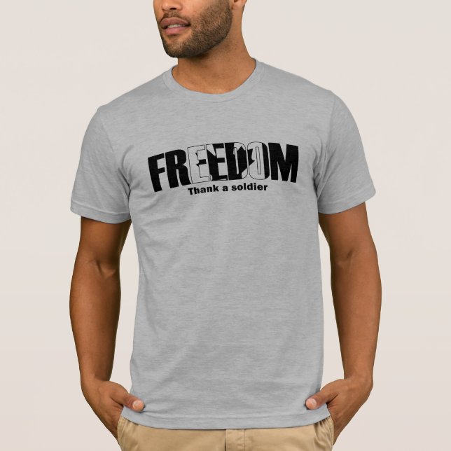 Frihet tackar en soldatkanadensare t-shirt (Framsida)