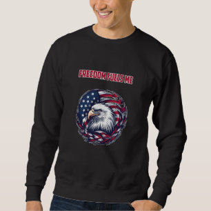 Frihet Tänder Min Patriotiska Ande Amerikansk Desi Lång Ärmad Tröja