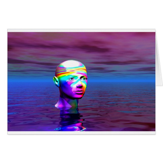 Frihet - Thinker Hälsningskort (Framsidan Horizontal)