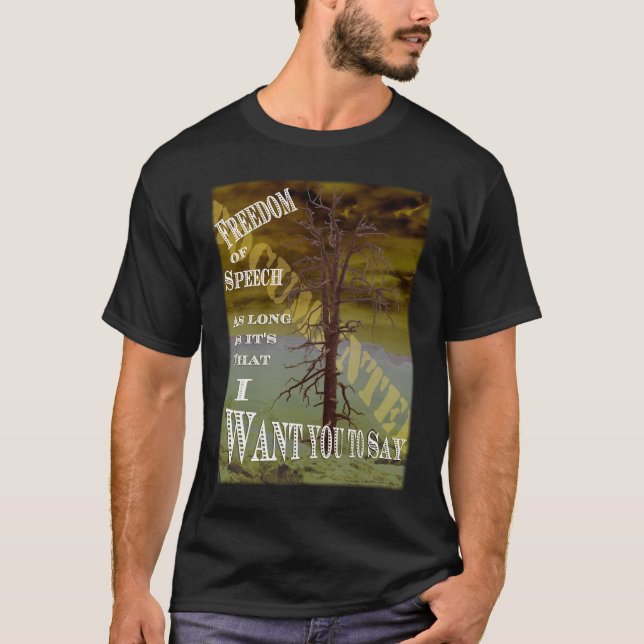 Frihet Träd Tee - Tal frihet Shirt (Framsida)