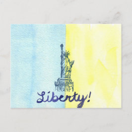 Frihet! Ukrainukrainska Flagga Vykort
