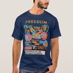 Frihet Upplyst T Shirt