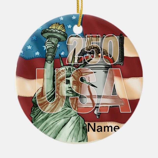 Frihet USA 250-årsjubileum Ornament (Framsidan)