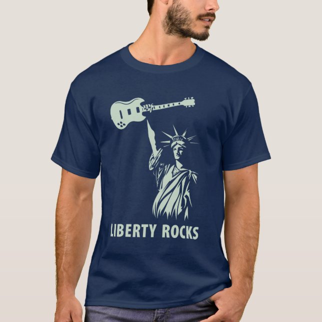 Frihet vaggar T-tröja T Shirt (Framsida)
