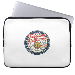 Frihet Värmebölja Patriotisk Patriotiskt Väder Som Laptop Fodral