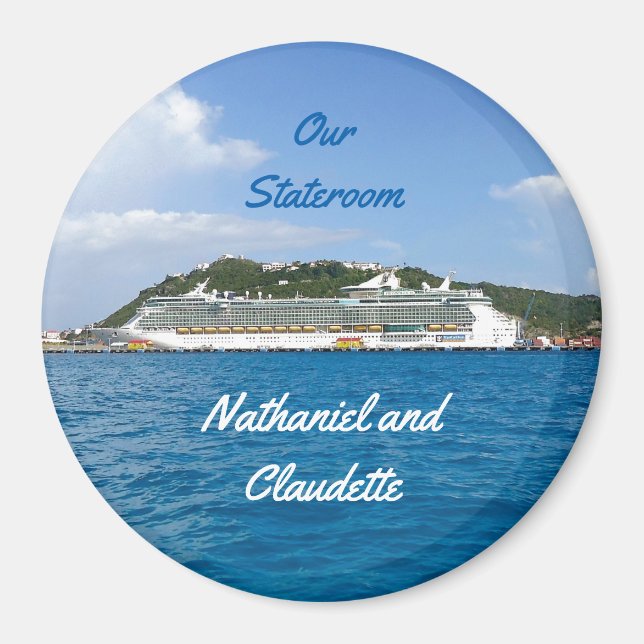 Frihet vid Sint Maarten Stateroom Door Marker Magnet (Framsidan)