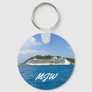 Frihet vid St. Martin Monogrammed Nyckelring