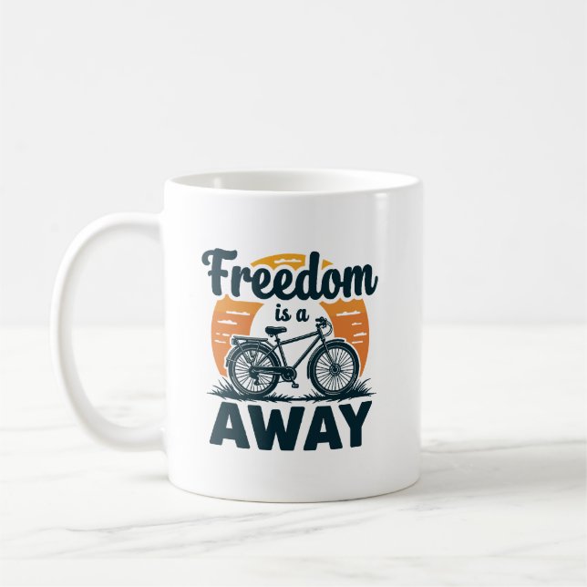 Friheten Är En Körning Bort Kaffemugg (Vänster)